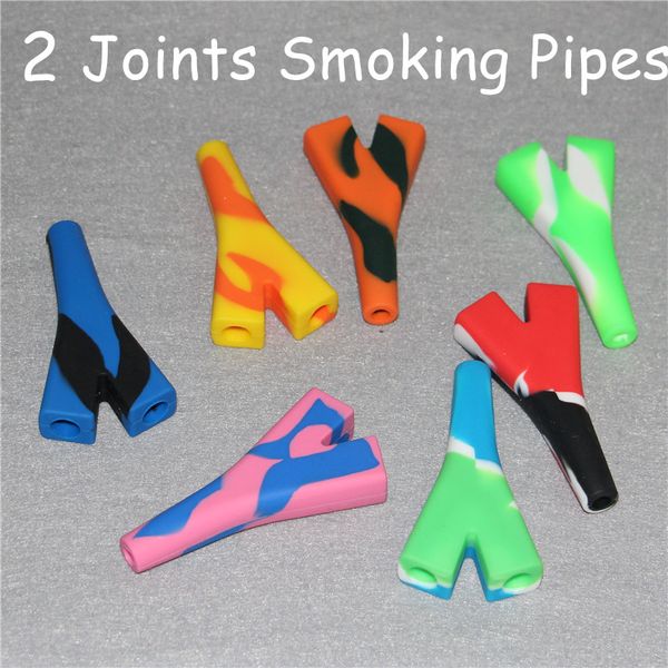 Filtre coloré de cigarette de silicone de mini tuyau de tabagisme de silicium pour les papiers à rouler secs de tabac d'herbe avec le porte-cigarette de tabac
