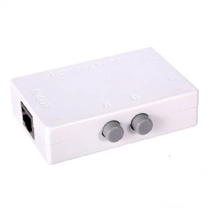 MINI 2 Port RJ45 RJ-45 Commutateur réseau Switcht Ethernet Box Swither Dual 2 Way Port Manual Part Switch Adapter Hub