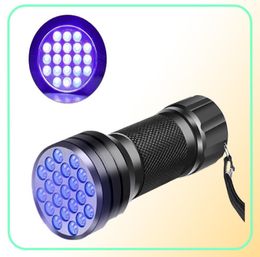 Mini 21 LED Zwart Licht Stealth Marker Zaklamp UV Ultraviolet Zaklamp6584091