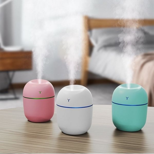 Mini humidificateur d'air 220ML humidificateur de diffuseur d'huile essentielle d'arome d'usb pour le bureau de voiture à la maison avec le désodorisant de lampe de nuit de LED