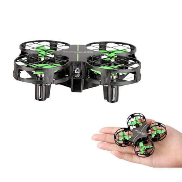 Freeshipping Mini 24GHz 4CH 6 Axis Gyro Control remoto Helicóptero RC Drone con marco protector One Touch Return D2 Modo sin cabeza 3D Mxxj