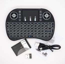 Mini 24 GHz Keyboard rétroéclairé sans fil portable portable avec des claviers de rétroéclairage TouchPad pour PC Android TV Box 1PCSLOT8416735