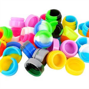 Mini 2ML anti-aanbakwascontainers 22 * 18 mm food-grade potten siliconen doos rookaccessoires 2 ml siliconen opslag voor gladde butaanoliën Dab glazen bong pijphouder gereedschap