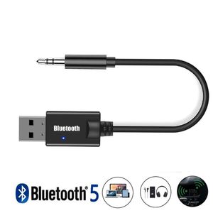 Mini 3.5MM Jack AUX Receptor Bluetooth Kit de coche Audio MP3 Música Adaptador de corriente USB para altavoz de radio FM inalámbrico Manos libres
