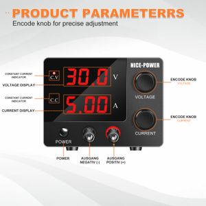 MINI 30V 5A Verstelbare DC Lab voeding 150W Schakelaar Laboratorium Bank Power Supplies Spanning Regulator AC 110V-220V