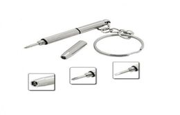Mini 3in1 sleutelhanger schroevendraaier kit lenzenvloeistof zonnebril bril horloge reparatie tool kit met sleutelhanger schroevendraaiers gereedschap KKA71241884843