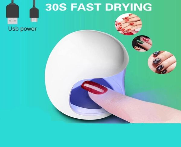 MINI 3W USB Diseño en forma de huevo rosa 30S Secado rápido UV Lámpara LED Secador de uñas Gel Polaco Curado Light6187653