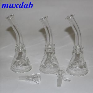 Mini 4.5 'Beaker Heady Bong Dab Rig Hookah met glazen kom Olie Rigs Wax Bubbler Pijpen Hookahs Waterpijp