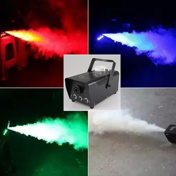 Mini 400W RGB LED Color Control remoto Máquina de niebla de humo Luces de escenario Efecto de humo SmokeRGB