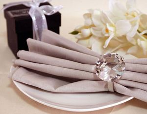 Mini 40mm kristal servet ring K9 diamant bruiloft event diner houder voor tafel decor bruids douche partij gunst