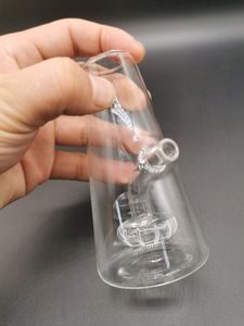 Mini narguilé en verre transparent de 5 pouces avec narguilé et pneus Perc Oil Dab Rigs