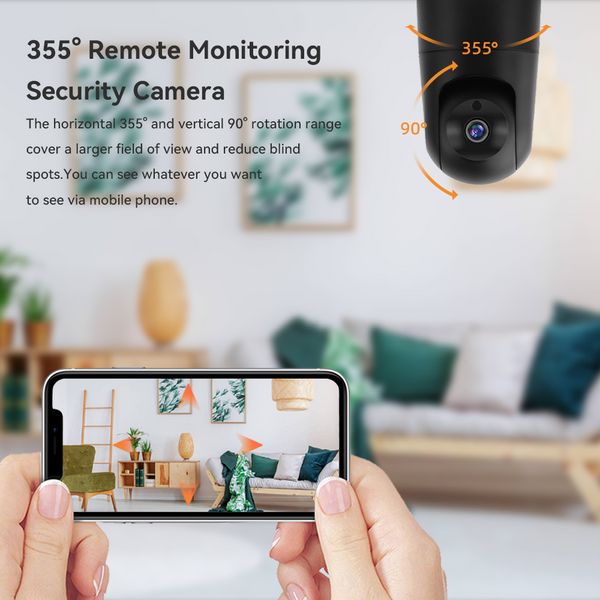 Mini 5G Wifi Camera 4MP HD Indoor PTZ Security Security Camera IP Camera AI Autotracking Smart Video Vigilance Cámara Alexa