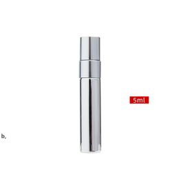 Mini 5ml galvanizado vidro spray perfume garrafa imprensa-embalado viagem portátil sombreamento pequenas garrafas de amostra rre12633