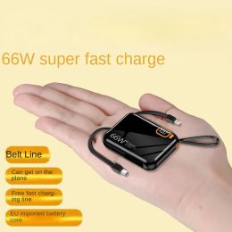 Mini banco de energía de carga súper rápida de 66W, pequeño y portátil para Huawei, Apple, teléfono Xiaomi, suministro móvil de carga Flash