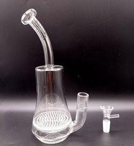 Mini 8,5 inch helder glazen water Bong Hookahs met honingraatfilters klassieke stijl rookpijpen met vrouwelijke 14 mm