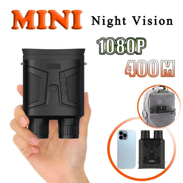 Mini 80 Super Mini Small Night Vision Telescope Affichage intégré 6x Zoom Digital Telescope Night Vision DVR Record 16 Go