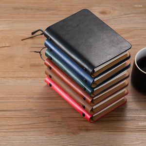 Mini A7 Notebook Cover Memo Pad Pocket Pocket Rings Planner Spiral Binder Losse Leaf Diary Travellers Notebooks and Journals