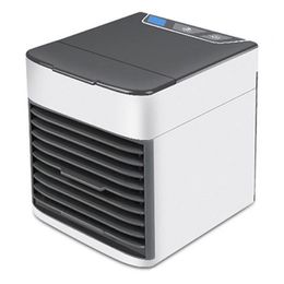 Mini aire acondicionado aire enfriador de agua Ventilador de refrigeración de agua portátil de escritorio USB ventilador de humidificación de escritorio pequeño de la cola sin aire para enfriamiento de aire para la oficina en casa al aire libre