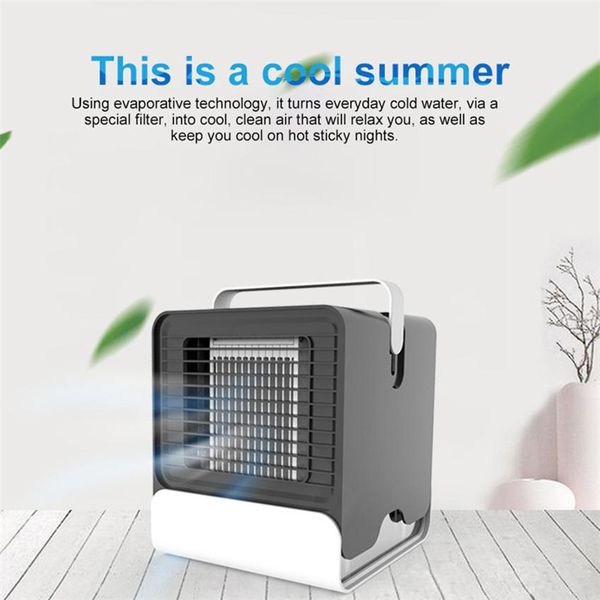 Mini refroidisseur d'air, ventilateur Portable de bureau, climatiseur USB, humidificateur à ions négatifs, purificateur avec veilleuse, livraison gratuite.