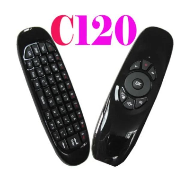 Mini Air Mouse C120 Fly Air Mouse Keyboard Wireless Airmouse para Android TV Box/PC/TV Smart TV Portable Mini
