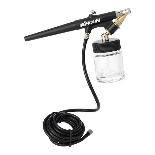 Mini kit de compresor de aerógrafo Siphon Feed Single Action Air-Brush Paint Spray Gun sandblaster para maquillaje corporal Tattoo car Manicure 210719