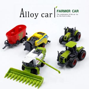 Mini alliage fermier voiture ingénierie tracteur jouet modèle ferme véhicule ceinture garçon moulé sous pression Simulation 231228