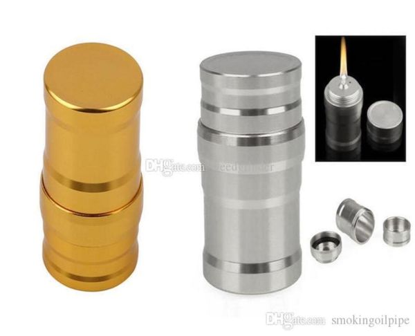 Mini lámpara de alcohol de aluminio Smoking Sliver Gold Edition Lámparas de alcohol de metal de acero inoxidable para accesorios de cachimba Aceil Rig Bong Bow9832333