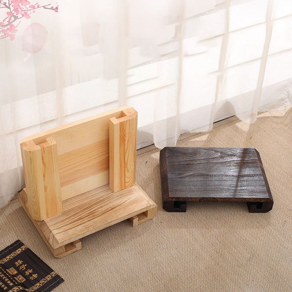 Mini antique tabouret bas en bois rectangle tabouret en bois mini set up anti-glisser salon petite table basse table basse
