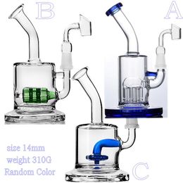 Mini -armboomglas DAB OILS PERCOLATOR Waterpijp Recycler Water Bongs Beaker Base Hookahs Burner Pijpen met 14 mm mannelijke gewricht Unieke Bong