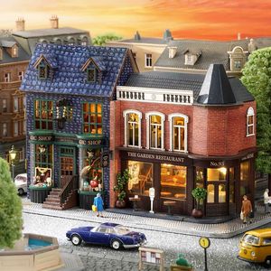 Mini-assemblage modèle Villa Architecture Kit à la main 3D Puzzle Diy Doll House Toy Home Creative Room Decoration avec meubles 240518