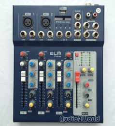 Mini mezclador de audio F4 Consola de mezcla pequeña 4 canales012349031781