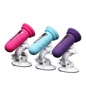 Mini automatique sexy machine telescopic Dildo Rotation Vibrator Toys for Women Realist Thrust Frame