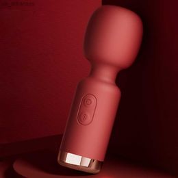 Mini AV Toverstaf Vibrator voor Vrouwen Krachtige Clitoris Stimulator USB Oplaadbare draagbare Siliconen Stimulator Vrouwelijke Seksspeeltje L230523