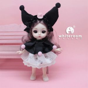 Mini bébé 112 Bjd poupée petite sorcière vêtements 16 cm enfants enfant jouet poupées pour filles anniversaire Gif bricolage animaux jouets accessoires 240313