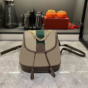 Mini Backpack Designer Bag Hoogwaardige mode canvas tas Bruin lederen patchwork Backpack Gedrukte Drawstring Dames Handtas Vintage Schooltas Luxury Brandtas