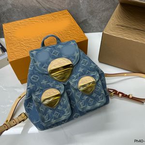 Mini sac à dos design Denim sac à dos mode Couple sac à bandoulière hommes bleu toile sac à main de haute qualité femmes cartable