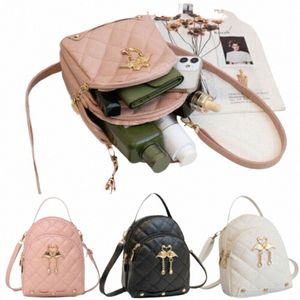 Mini Rugzak Voor Vrouwen Leuke Zwaan Opknoping Borduren Kleine Rugzak Portemonnee Meisjes Lederen Boekentas Dames Satchel Tassen S90b #