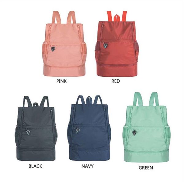 Mini sac à dos Oxford avec pochette pour chaussures, sac de sport pour natation, séparation sèche et humide, pour salle de sport, Yoga, plage, piscine, casque Pocket252q