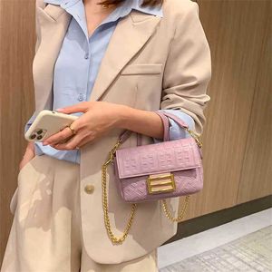 Mini bolso nuevo para mujer, bandolera, bandolera, cadena de textura suave portátil, bolsos para el personal, ofertas de diseño