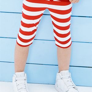 Mini jambières balabalaGirls été nouveaux enfants bébé rayé section mince pantalon de sécurité LJ201019