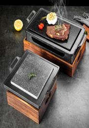 Mini Barbecue Grill Table BBQ Rock Barbecue Pan Teppanyaki Food Korean Western Restaurant Steak Plaque à haute température BBQ P2657656