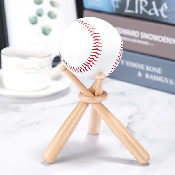 Mini soporte de bateador de béisbol Golf Golf Tennis Ball Display Soport Souvenir Wood Support NUEVO