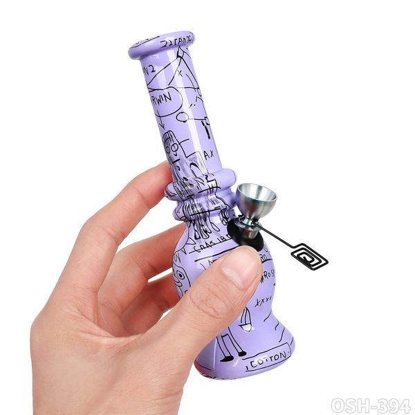 Mini bécher Bong tasse barboteur eau Bongs épais verre Bongs conduites d'eau plates-formes pétrolières narguilé Shisha fumer