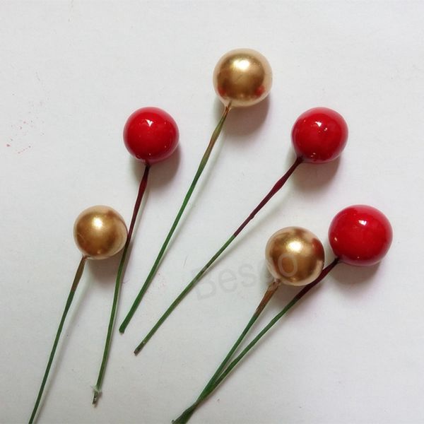 Mini Berry Mousse Perles Petites Faux Baies De Houx Fleur Artificielle Cerise Perle Décoration De Mariage Saint Valentin DIY Décor BH5812 TYJ