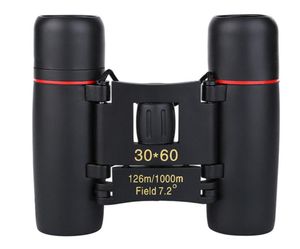 Mini Binoculars Zoom Telescope 30x60 Pliage avec une vision nocturne de faible luminosité pour les oiseaux à la recherche de voyage en plein air Camping 10004151368