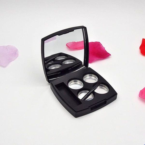Mini boîte de fard à paupières noire avec MirrorTravel Kit Easy Carry Lip Gloss Boxes PendantContainer Holder F551 Nxqqg