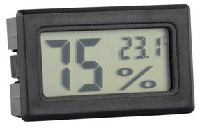 Mini Zwart Wit Digitale LCD Embedded Thermometer Hygrometer Temperatuur Vochtigheid Meter indoor Thermometer Gratis verzending