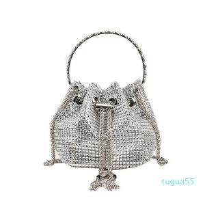 Mini Bling Bucket Bags For Women 2023 Spring Chain Crossbody Body Fashion Designer vrouwelijke handtassen en portemonnees