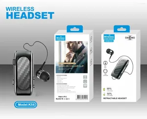 Mini Bluetooth-headset BT5.2 Oproepherinnering Trillingen Kraagclip Oortelefoon Intrekbare slimme sport-zakelijke hoofdtelefoon