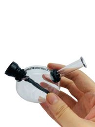 Mini Bong Small Glass Bong Water Pipe Hookah voor roken exclusieve zakformaat metaal downstem 70 mm